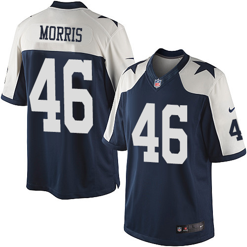 Men's Limited Alfred Morris Nike Jersey Navy Blue Alternate - #46 Throwback NFL Dallas Cowboys
